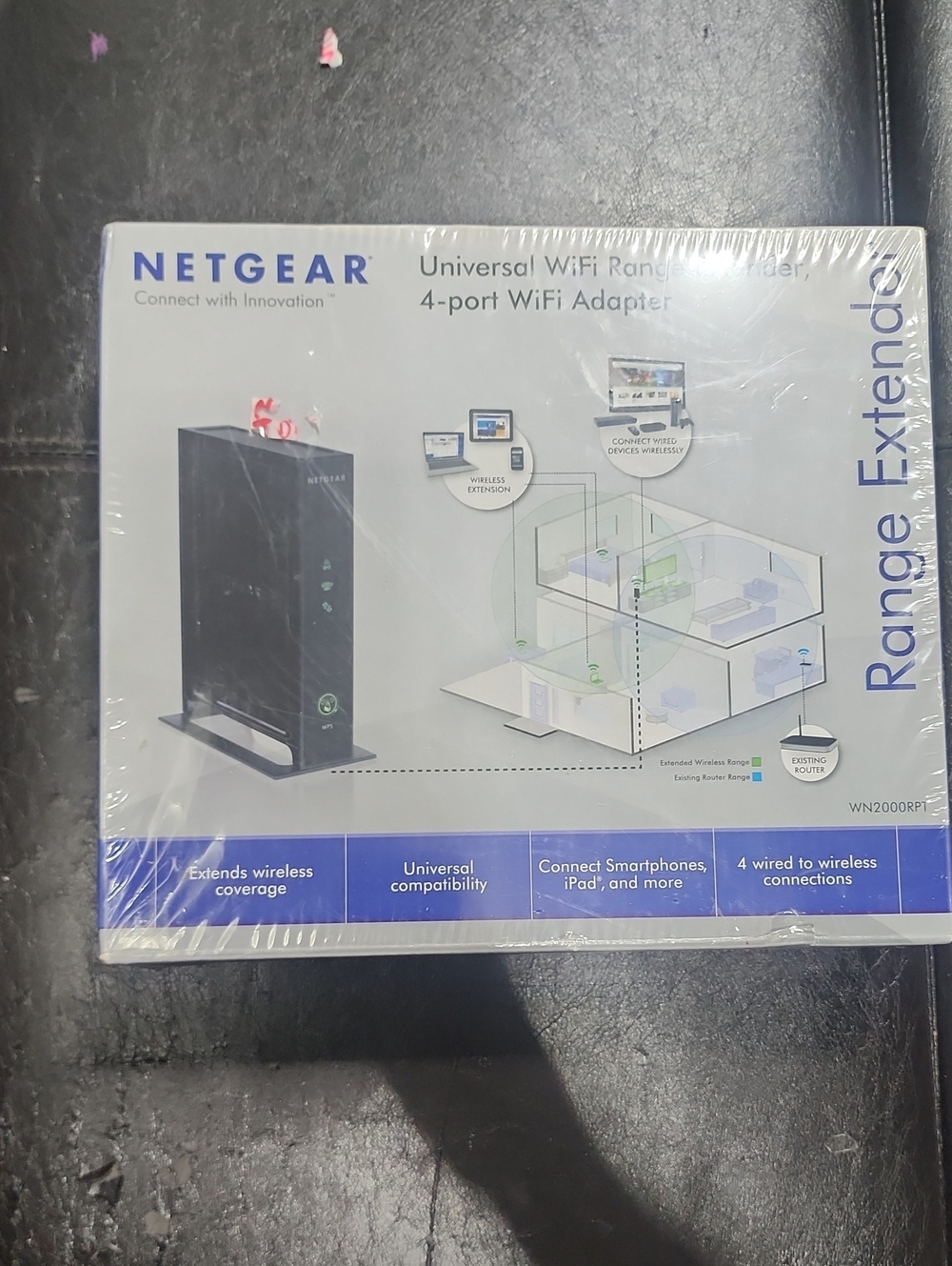 NETGEAR Black and Blue Range Extender Boxed WiFi Adapter